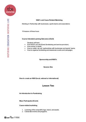 Ngo's And Cause Related Marketing