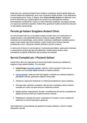 Andent Dental Clinic La Scelta Ideale Per Gli Italiani Che Cercano Cure Dentali Di Qualità