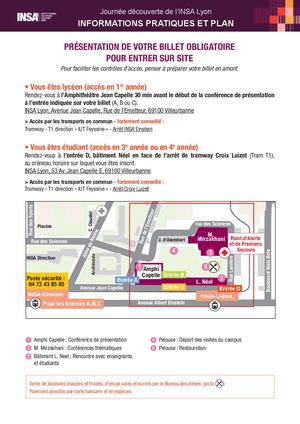 Infos Pratiques pour la journée découverte de l'INSA Lyon 2026