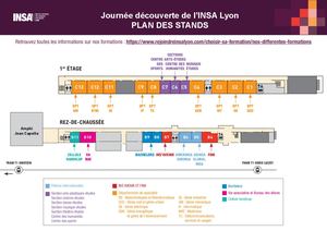 Plan des stands de la journée découverte de l'INSA Lyon 2026