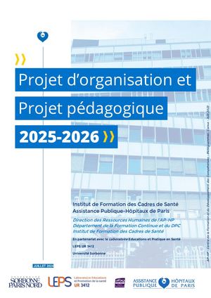 Projet Pédagogique IFCS AP-HP_2025 2026 VF