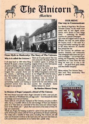 The Unicorn Menu
