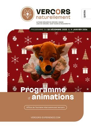 Programme d'animations du 20 décembre 2025 au 4 janvier 2026