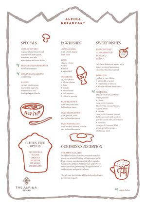 Breakfast Menu (English version) | The Alpina Gstaad