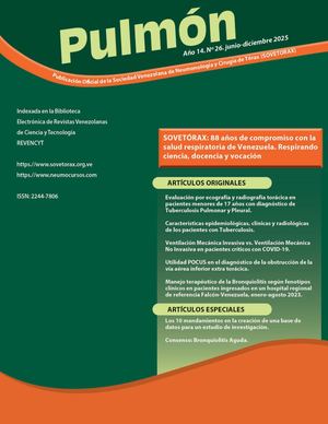 Revista Pulmón Volumen 26 Sovetorax Julio Diciembre 2025