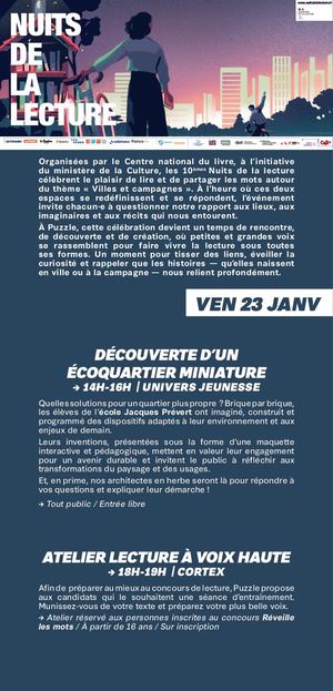 Calaméo - Programme Nuits de la Lecture 2026