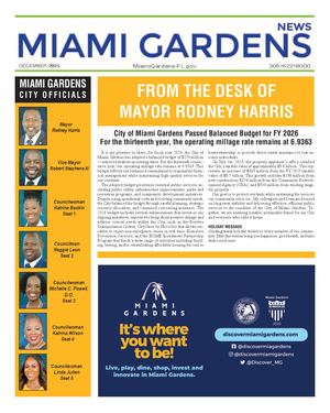 Latest Miami Gardens print edition front page