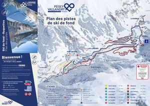 Plans des pistes de ski fond et promenades piétons