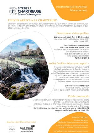 Communiqué de Presse Decembre 25