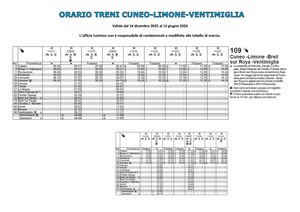 Orario Cuneo Limone Breil Ventimiglia