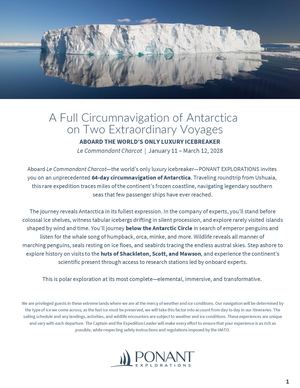 A Full Circumnavigation of Antarctica on Two Extraordinary Voyages