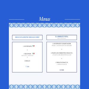 MENU EN/FR (La Strada - HHT)