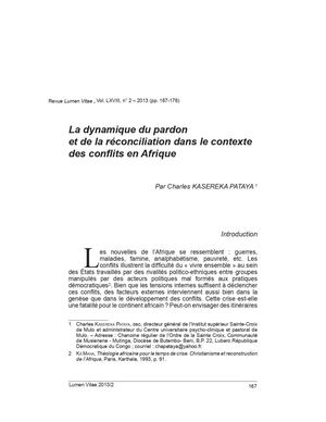 Calaméo - La Dynamique Du Pardon Et De La Reconciliation Dans Le ...