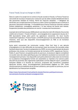Calaméo - 2025 France Travail ce qui change en 2026