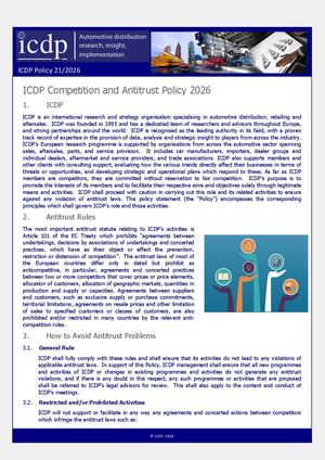 ICDP Antitrust Policy