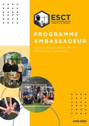 Programme Ambassadeur ESCT 2025-2026
