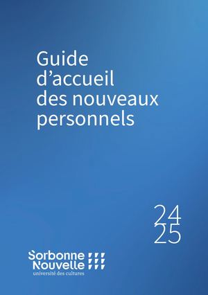 Guide d'accueil des personnels 2024-25