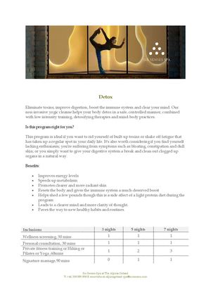Detox Package Six Senses