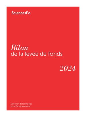 Bilan de la levée de fonds 2024