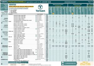 Tersen Tarifs Professionnels