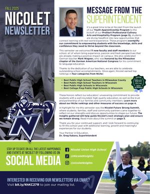 Nicolet Union High School 2025 Fall Newsletter