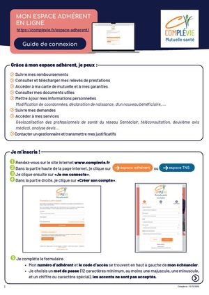 Guide de connexion espace adhérent particulier et Tns
