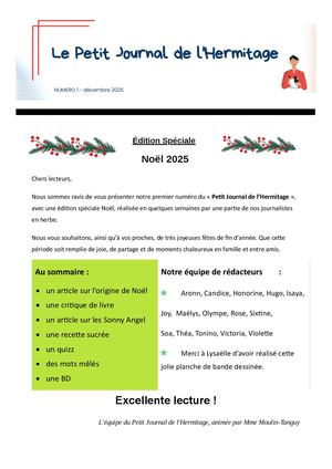Le petit journal de l'Hermitage