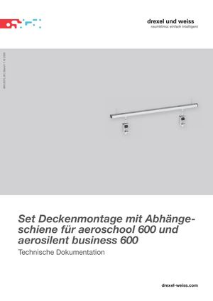 Set Deckenmontage - Abhängeschiene aeroschool 600 aerosilent business 600