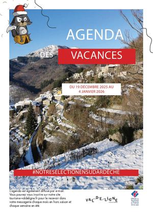 Agenda des vacances - Hiver 2025