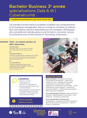 FLYER BACHELOR BUSINESS 3E ANNEE / PST&B