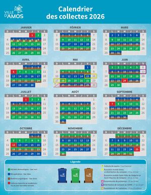 Calendrier des collectes 2026