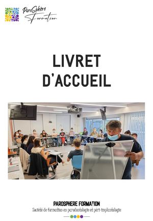 Livret d'accueil