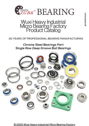 Zgbk Bearings Catalog Chrome Steel Bearings Part Single Row Deep Groove Ball Bearings