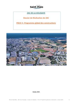 PIECE 3 - HOUSSAYE Programme Global Des Constructions