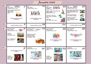 Calendrier_Janvier et Février 2026_Pays De Craon