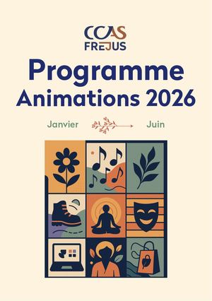 Programme des animations – CCAS de Fréjus | Janvier > Juin 2026