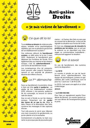 Droits : je suis victime de harcèlement