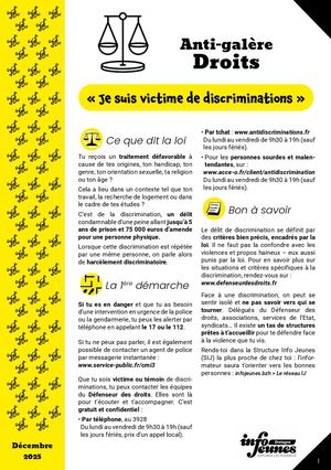 Droits : je suis victime de discrimination
