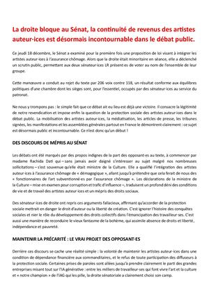 Cp Intersyndical 22 Décembre 2025 Continuité De Revenus Des Artistes Auteur·ices