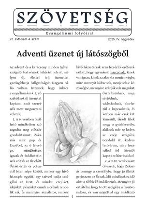 Szövetség Újság 2025 IV.