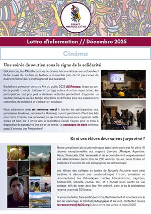 Lettre D'information Décembre 2025
