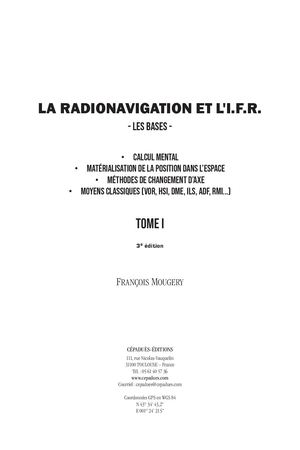 Extrait 2253 La Radionavigation et l'IFR. Les Bases - Tome 1 - 3e édition