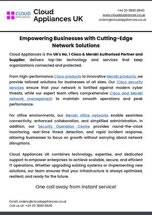 Boost Your Network with Cloud Appliances UK