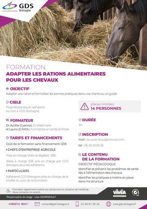 Formation Rationner Alimentation Equin 2026