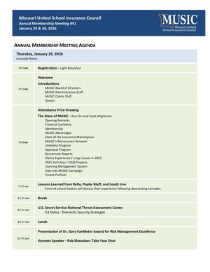 Music Annual Meeting Agenda 2026