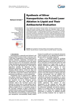 Calaméo - Synthesis of Silver Nanoparticles via Pulsed Laser Ablation ...