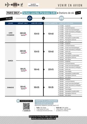 Navettes Orly Tarbes Stations 25-26
