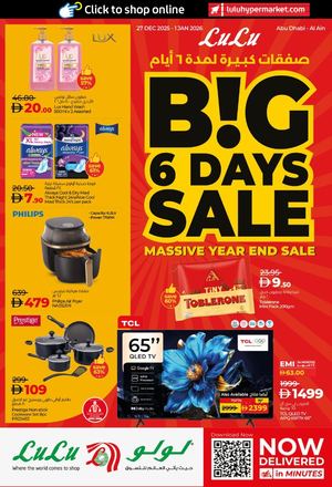 LuLu Big 6 Days Sale (Auh+al Ain) (27-12-2025 to 01-01-2026)