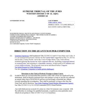 Indictment To Prosecute The Zionist Occupation Government