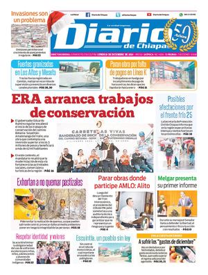 Portada, Lunes 29 De Diciembre De 2025